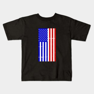 Dual Citizen French American Kids T-Shirt